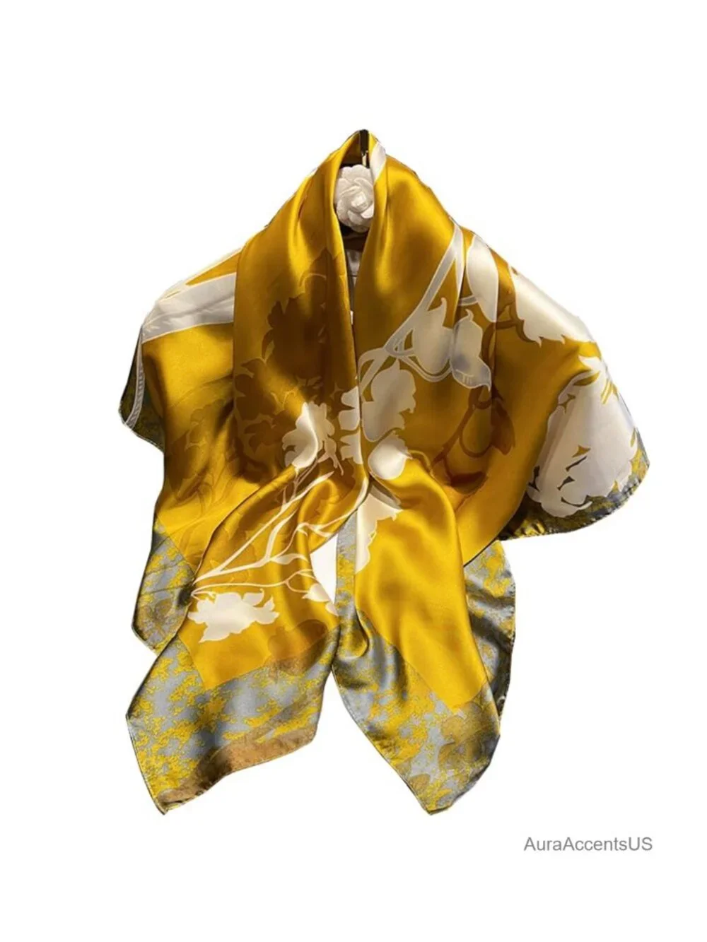 Mulberry Silk Square Scarf for Women 35